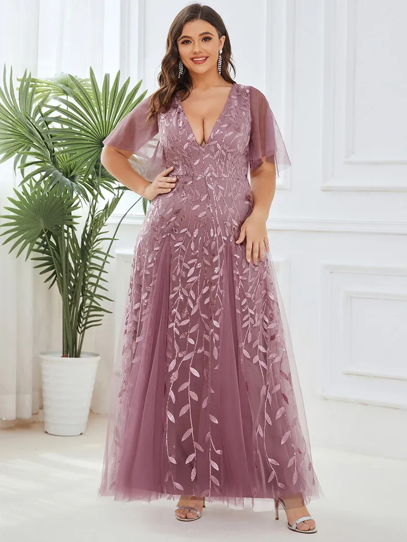 pretty ASTRAL Plus Size Floor Length Formal Evening Gowns for Weddings