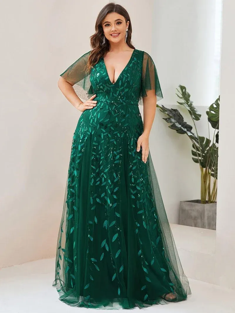 pretty ASTRAL Plus Size Floor Length Formal Evening Gowns for Weddings