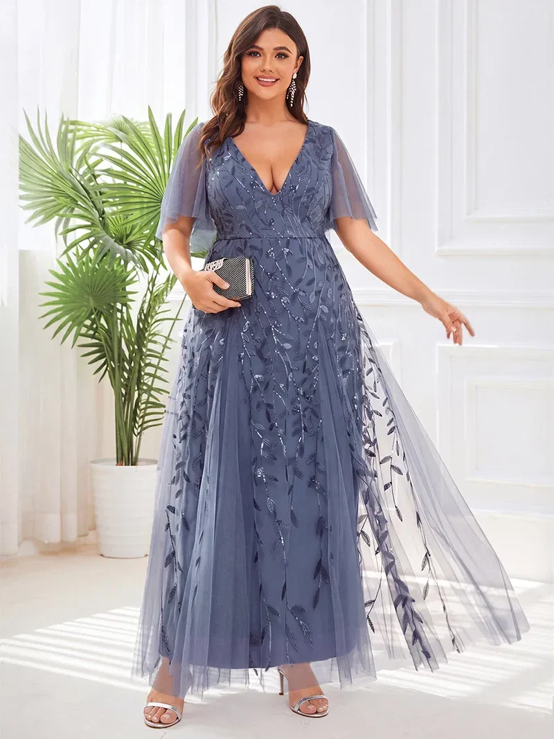 pretty ASTRAL Plus Size Floor Length Formal Evening Gowns for Weddings