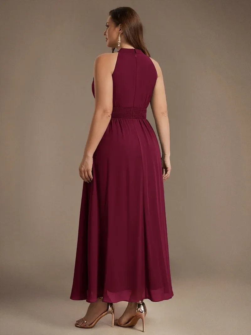 EVER-PRETTY Plus Size Corset Chiffon Bridesmaid Dress