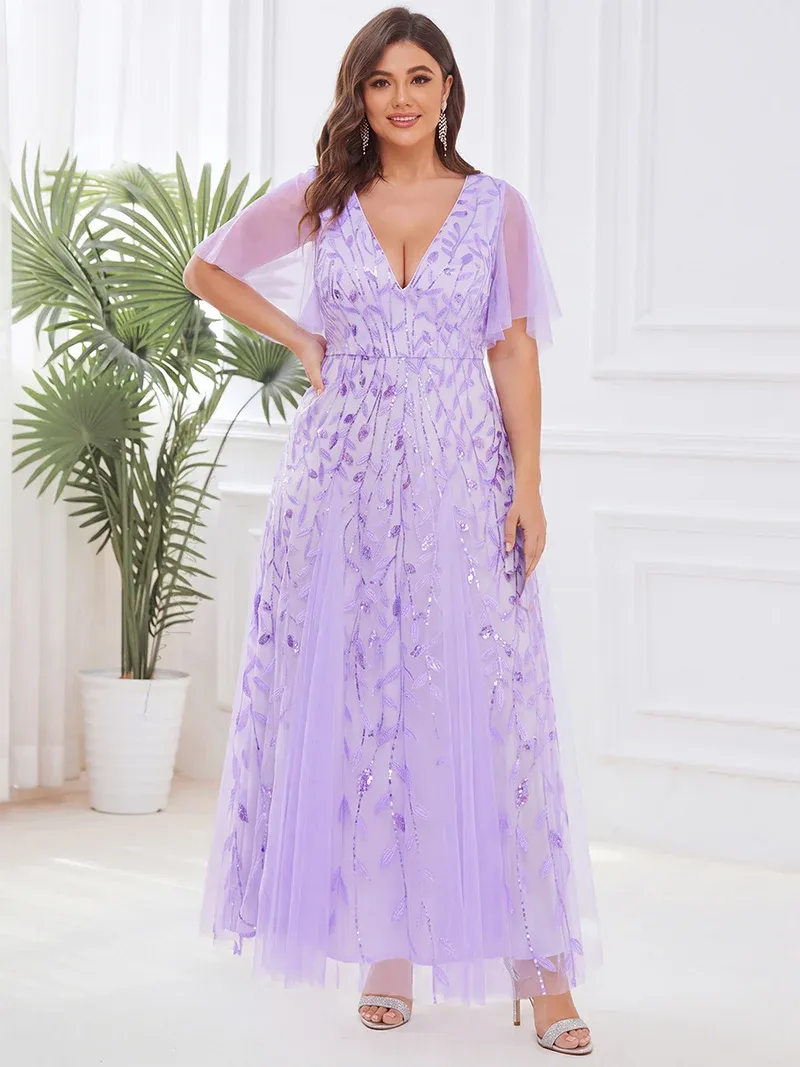 pretty ASTRAL Plus Size Floor Length Formal Evening Gowns for Weddings